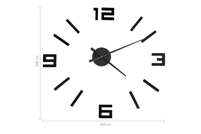 Vidaxl 3d Wall Clock Modern Design Black 100 Cm Xxl Vidaxl 3d Wall Clock Modern Design Black 100 Cm Xxl