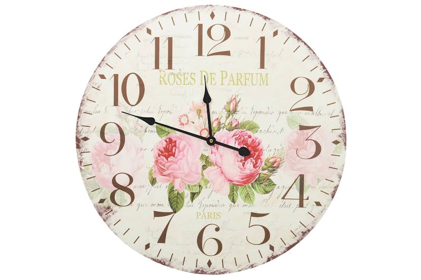 vidaXL 325177 Vintage Wall Clock Flower 60cm vidaXL 325177 Vintage Wall Clock Flower 60cm