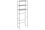 vidaXL 282464 3-tier Storage Rack Over Toilet Silver 53x28x169cm vidaXL 282464 3-tier Storage Rack Over Toilet Silver 53x28x169cm