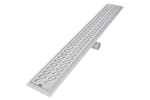 vidaXL 275963 Linear Shower Drain 2 Pcs Wave 930x140mm Stainless Steel vidaXL 275963 Linear Shower Drain 2 Pcs Wave 930x140mm Stainless Steel