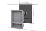 vidaXL 151395 Shower Niche With 2 Compartments Matt Grey 41x51x10cm vidaXL 151395 Shower Niche With 2 Compartments Matt Grey 41x51x10cm