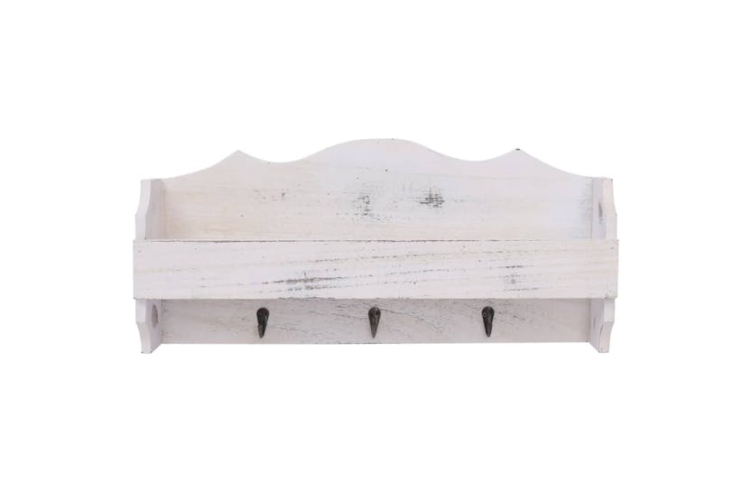 vidaXL 284231 Wall Mounted Coat Rack White 50x10x23cm Wood vidaXL 284231 Wall Mounted Coat Rack White 50x10x23cm Wood