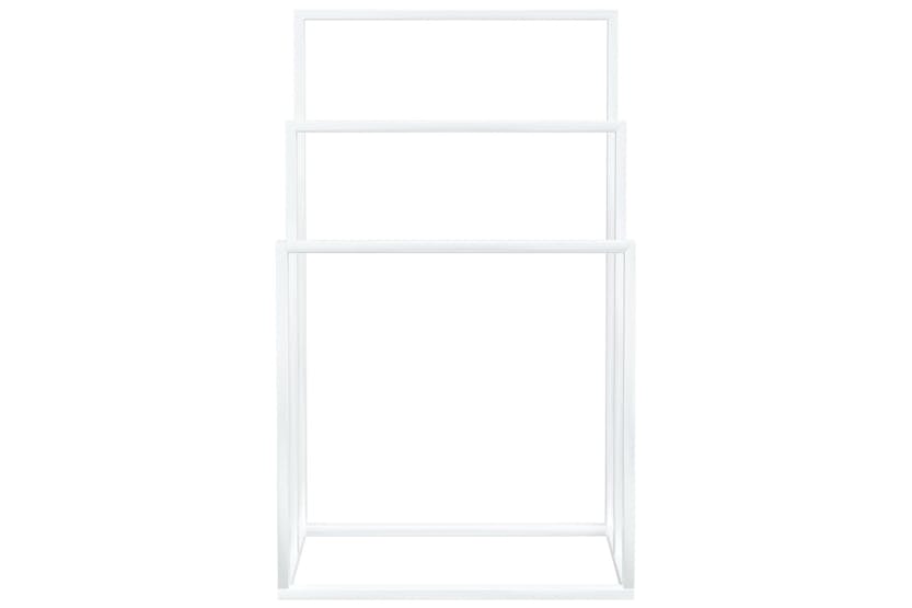 vidaXL 343091 Freestanding Towel Rack White 48x24x79cm Iron vidaXL 343091 Freestanding Towel Rack White 48x24x79cm Iron
