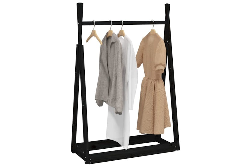 vidaXL 824987 Clothes Rack Black 100x45x150cm Solid Wood Pine vidaXL 824987 Clothes Rack Black 100x45x150cm Solid Wood Pine