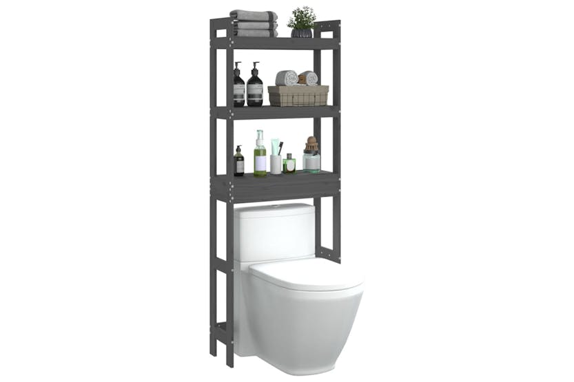 vidaXL 824660 Toilet Rack Grey 63x26x171cm Solid Wood Pine vidaXL 824660 Toilet Rack Grey 63x26x171cm Solid Wood Pine