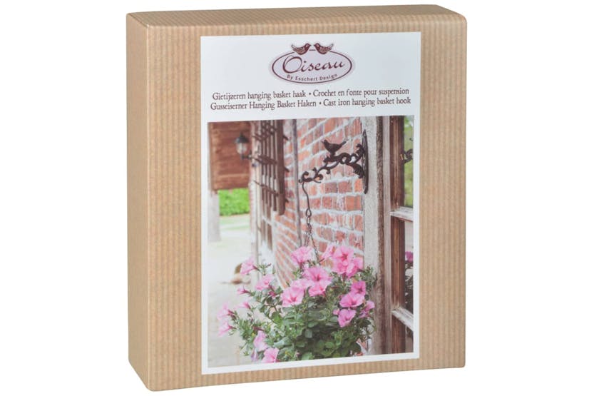 Esschert Design 421267 Hanging Basket Hook Brown Cast Iron Br21 Esschert Design 421267 Hanging Basket Hook Brown Cast Iron Br21