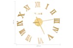 vidaXL 325160 3d Wall Clock Modern Design Gold 100cm Xxl vidaXL 325160 3d Wall Clock Modern Design Gold 100cm Xxl