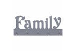 vidaXL 284246 Wall Mounted Coat Rack Family Grey 74x29.5cm vidaXL 284246 Wall Mounted Coat Rack Family Grey 74x29.5cm