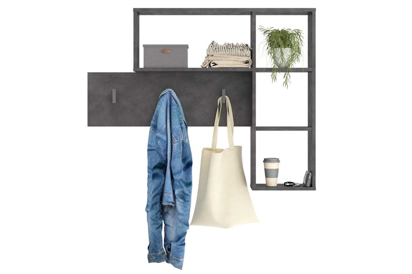 Fmd 433868 Wall-mounted Coat Rack 4 Open Compartments Anthracite Fmd 433868 Wall-mounted Coat Rack 4 Open Compartments Anthracite