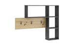 Fmd 433870 Wall-mounted Coat Rack 4 Open Compartments Anthracite And Oak Fmd 433870 Wall-mounted Coat Rack 4 Open Compartments Anthracite And Oak