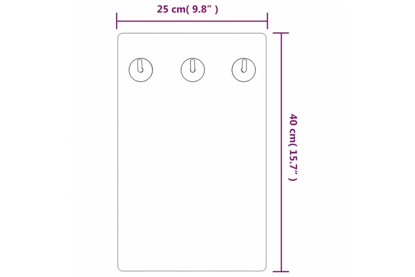 vidaXL 322282 Wall Mounted Coat Rack 40x25cm Tempered Glass Stone Wall vidaXL 322282 Wall Mounted Coat Rack 40x25cm Tempered Glass Stone Wall