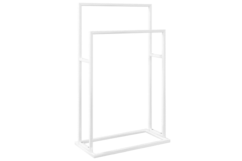 vidaXL 343088 Freestanding Towel Rack White 48x24x78.5cm Iron vidaXL 343088 Freestanding Towel Rack White 48x24x78.5cm Iron