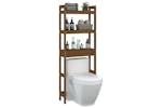 vidaXL 824661 Toilet Rack Honey Brown 63x26x171cm Solid Wood Pine vidaXL 824661 Toilet Rack Honey Brown 63x26x171cm Solid Wood Pine