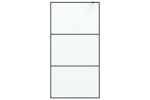 vidaXL 152112 Walk-in Shower Wall Black 100x195cm Frosted Esg Glass vidaXL 152112 Walk-in Shower Wall Black 100x195cm Frosted Esg Glass