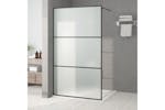 vidaXL 152113 Walk-in Shower Wall Black 115x195cm Frosted Esg Glass vidaXL 152113 Walk-in Shower Wall Black 115x195cm Frosted Esg Glass
