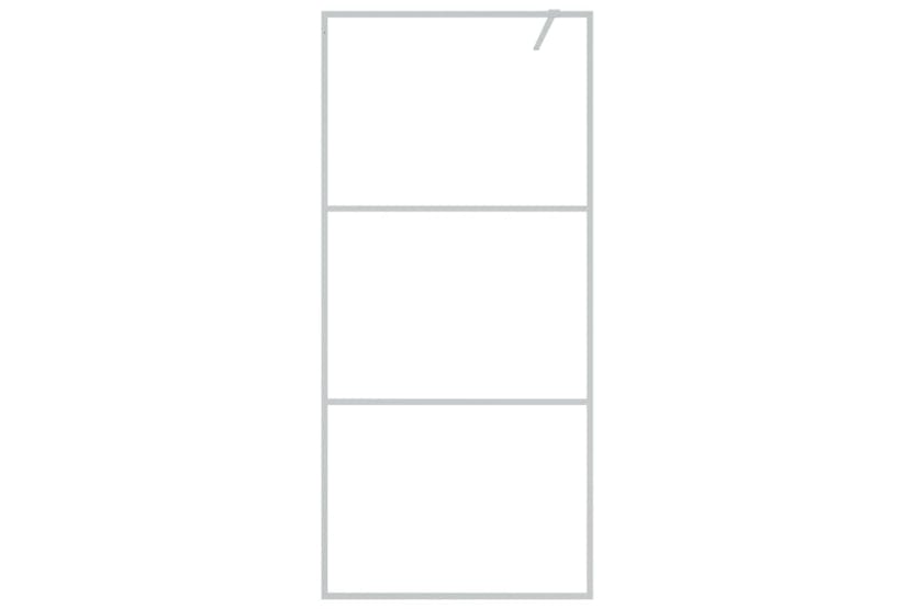 vidaXL 152116 Walk-in Shower Wall Silver 90x195cm Clear Esg Glass vidaXL 152116 Walk-in Shower Wall Silver 90x195cm Clear Esg Glass