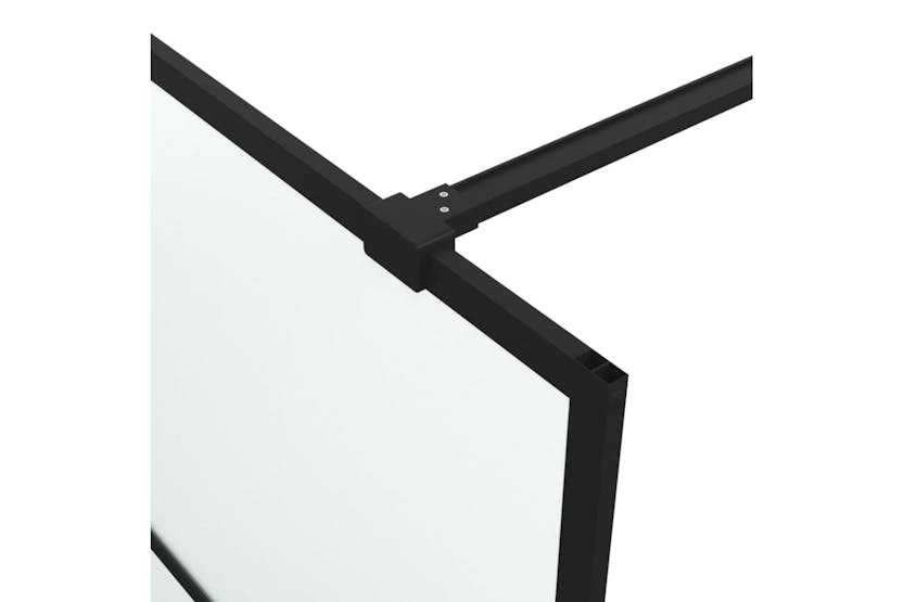 vidaXL 152131 Walk-in Shower Wall Black 90x195cm Frosted Esg Glass vidaXL 152131 Walk-in Shower Wall Black 90x195cm Frosted Esg Glass