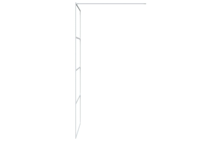vidaXL 152141 Walk-in Shower Wall White 90x195cm Clear Esg Glass vidaXL 152141 Walk-in Shower Wall White 90x195cm Clear Esg Glass