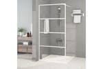 vidaXL 152142 Walk-in Shower Wall White 100x195cm Clear Esg Glass vidaXL 152142 Walk-in Shower Wall White 100x195cm Clear Esg Glass