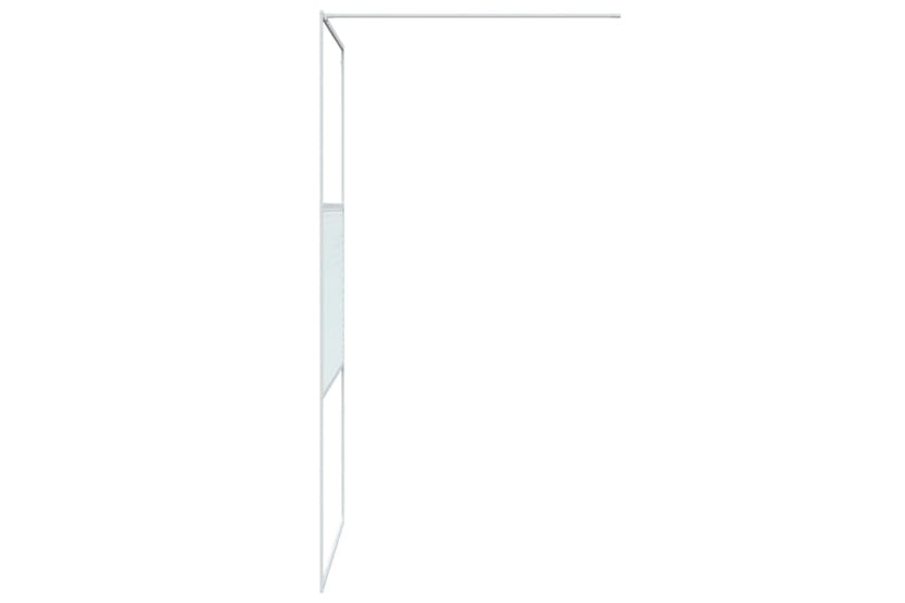 vidaXL 152152 Walk-in Shower Wall White 100x195cm Clear Esg Glass vidaXL 152152 Walk-in Shower Wall White 100x195cm Clear Esg Glass