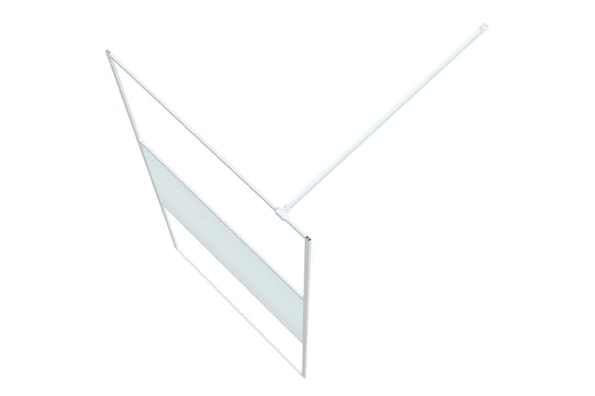 vidaXL 152152 Walk-in Shower Wall White 100x195cm Clear Esg Glass vidaXL 152152 Walk-in Shower Wall White 100x195cm Clear Esg Glass