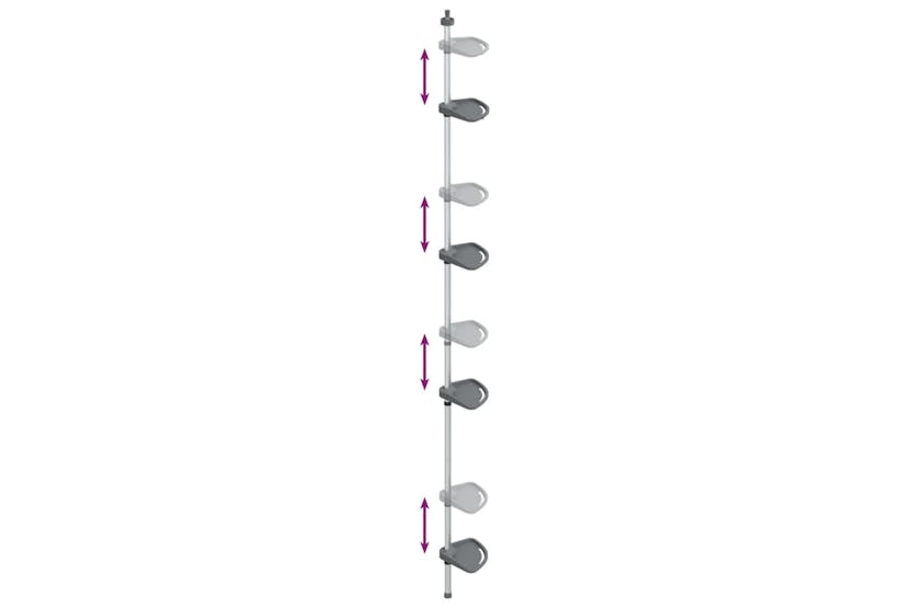 vidaXL 344382 4-tier Telescopic Shower Corner Shelf Silver Aluminium vidaXL 344382 4-tier Telescopic Shower Corner Shelf Silver Aluminium
