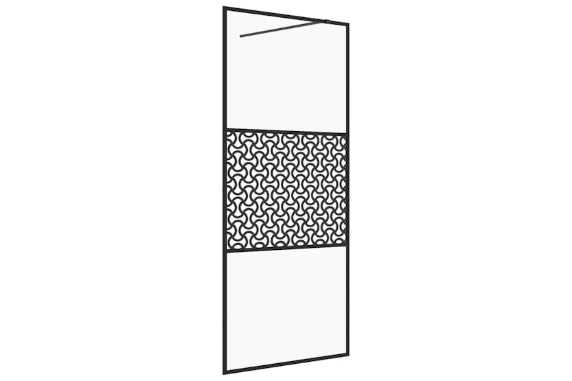 vidaXL 151028 Walk-in Shower Wall With Clear Esg Glass 80x195cm Black vidaXL 151028 Walk-in Shower Wall With Clear Esg Glass 80x195cm Black