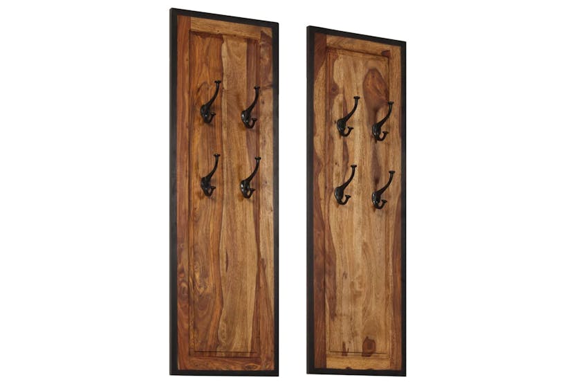 vidaXL 246232 Coat Racks 2 Pcs Solid Sheesham Wood vidaXL 246232 Coat Racks 2 Pcs Solid Sheesham Wood
