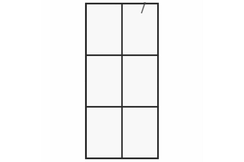 vidaXL 151024 Walk-in Shower Wall With Clear Esg Glass 90x195cm Black vidaXL 151024 Walk-in Shower Wall With Clear Esg Glass 90x195cm Black