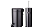 Excellent Houseware 442491 2 Piece Bathroom Set Stainless Steel Black Excellent Houseware 442491 2 Piece Bathroom Set Stainless Steel Black