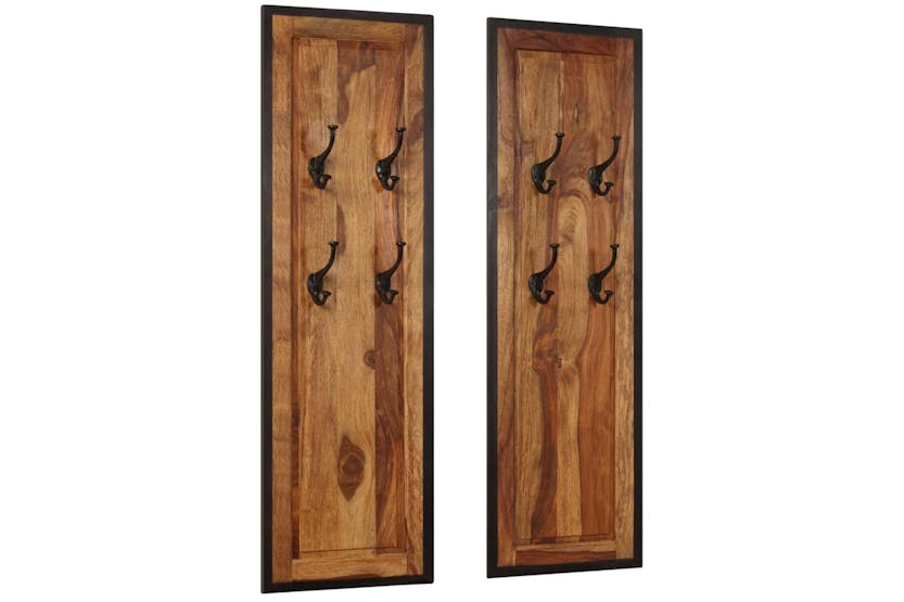 vidaXL 246232 Coat Racks 2 Pcs Solid Sheesham Wood vidaXL 246232 Coat Racks 2 Pcs Solid Sheesham Wood