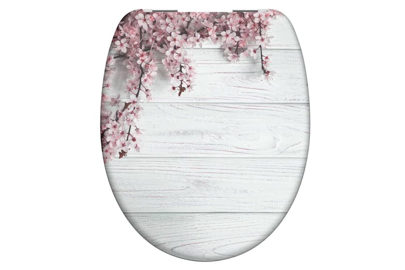 Schutte 438772 Toilet Seat With Soft-close Flowers & Wood Schutte 438772 Toilet Seat With Soft-close Flowers & Wood