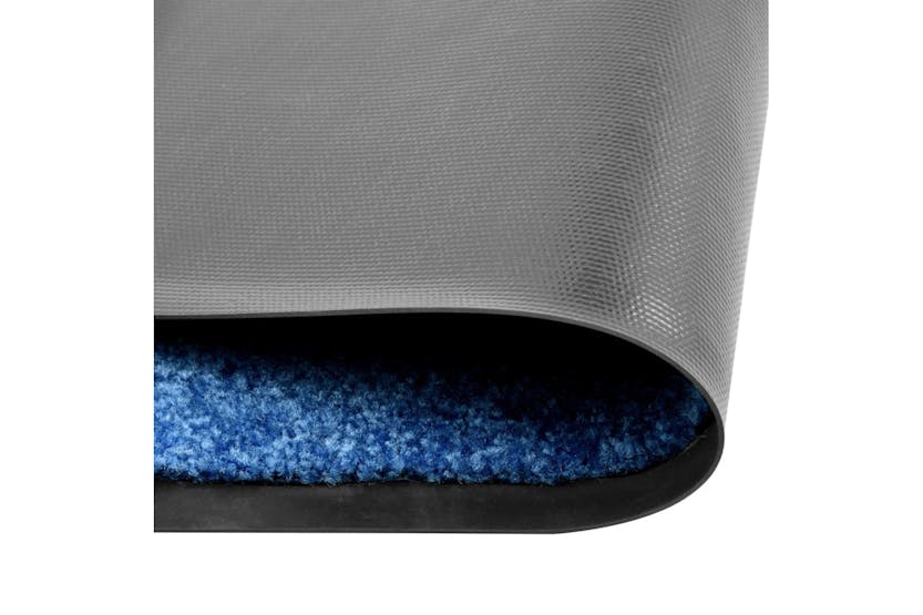 vidaXL 323443 Doormat Washable Blue 90x150cm vidaXL 323443 Doormat Washable Blue 90x150cm