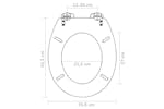 vidaXL 140799 Wc Toilet Seat Mdf Soft Close Lid Simple Design Black vidaXL 140799 Wc Toilet Seat Mdf Soft Close Lid Simple Design Black