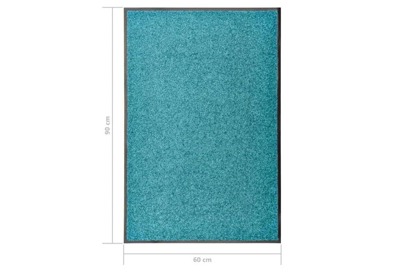 vidaXL 323458 Doormat Washable Cyan 60x90cm vidaXL 323458 Doormat Washable Cyan 60x90cm