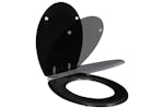 vidaXL 140799 Wc Toilet Seat Mdf Soft Close Lid Simple Design Black vidaXL 140799 Wc Toilet Seat Mdf Soft Close Lid Simple Design Black