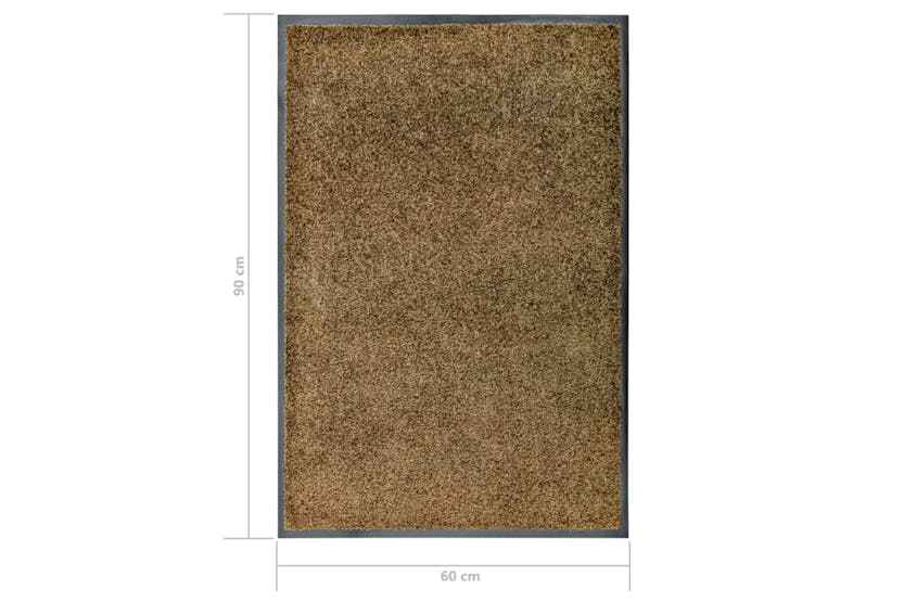 vidaXL 323434 Doormat Washable Brown 60x90cm vidaXL 323434 Doormat Washable Brown 60x90cm