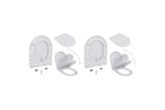 vidaXL 275930 Toilet Seats With Soft Close Lids 2 Pcs Plastic White vidaXL 275930 Toilet Seats With Soft Close Lids 2 Pcs Plastic White