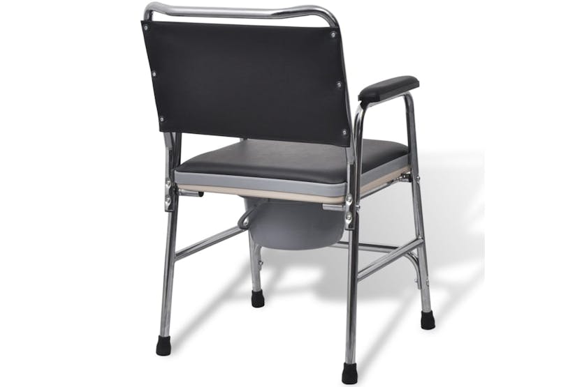 vidaXL 110131 Commode Chair Steel Black vidaXL 110131 Commode Chair Steel Black
