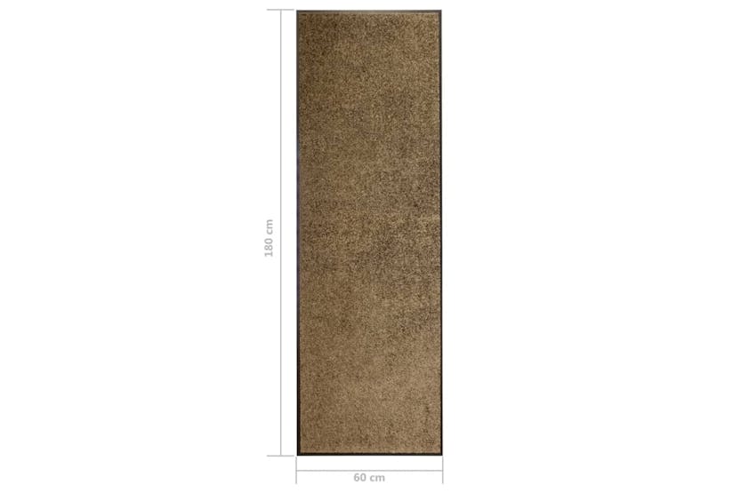 vidaXL 323435 Doormat Washable Brown 60x180cm vidaXL 323435 Doormat Washable Brown 60x180cm