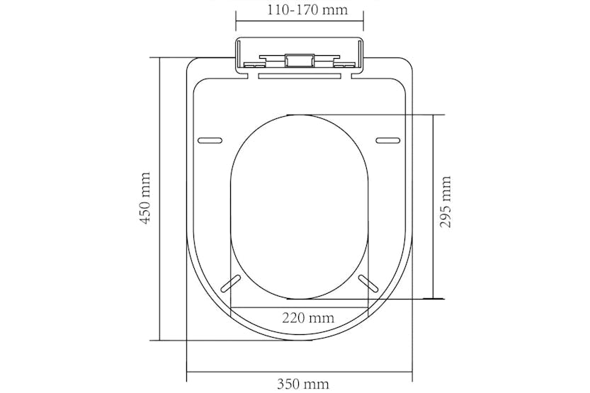 vidaXL 141763 White Soft-close Toilet Seat Square vidaXL 141763 White Soft-close Toilet Seat Square