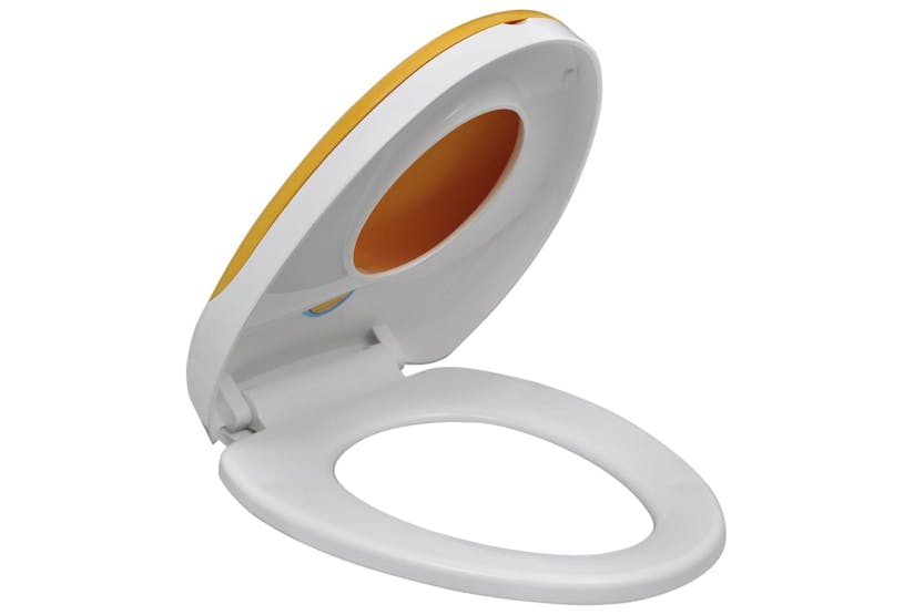 vidaXL 141766 White & Yellow Soft-close Toilet Seat Adults/children vidaXL 141766 White & Yellow Soft-close Toilet Seat Adults/children