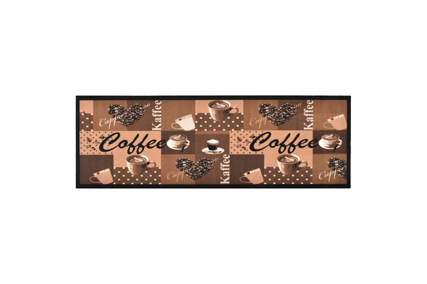 vidaXL 315972 Kitchen Carpet Washable Coffee Brown 60x300cm vidaXL 315972 Kitchen Carpet Washable Coffee Brown 60x300cm