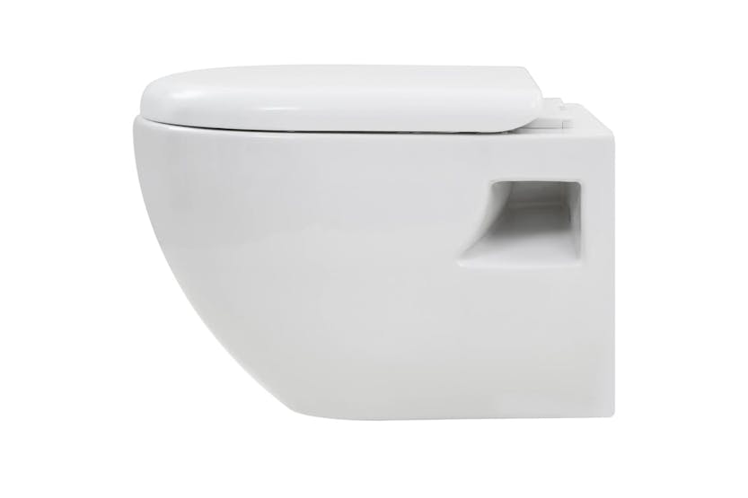 vidaXL 143022 Wall-hung Toilet Ceramic White vidaXL 143022 Wall-hung Toilet Ceramic White