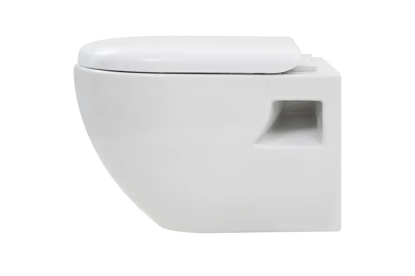 vidaXL 3082092 Wall-hung Toilet With Concealed High Cistern Ceramic vidaXL 3082092 Wall-hung Toilet With Concealed High Cistern Ceramic