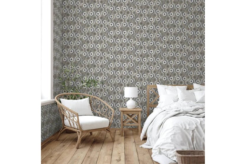 Dutch Wallcoverings 442594 Wallpaper Galactic Silver And Brown Dutch Wallcoverings 442594 Wallpaper Galactic Silver And Brown