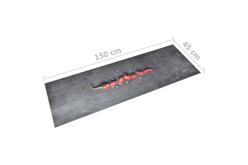 vidaXL 315964 Kitchen Carpet Washable Pepper 45x150cm vidaXL 315964 Kitchen Carpet Washable Pepper 45x150cm