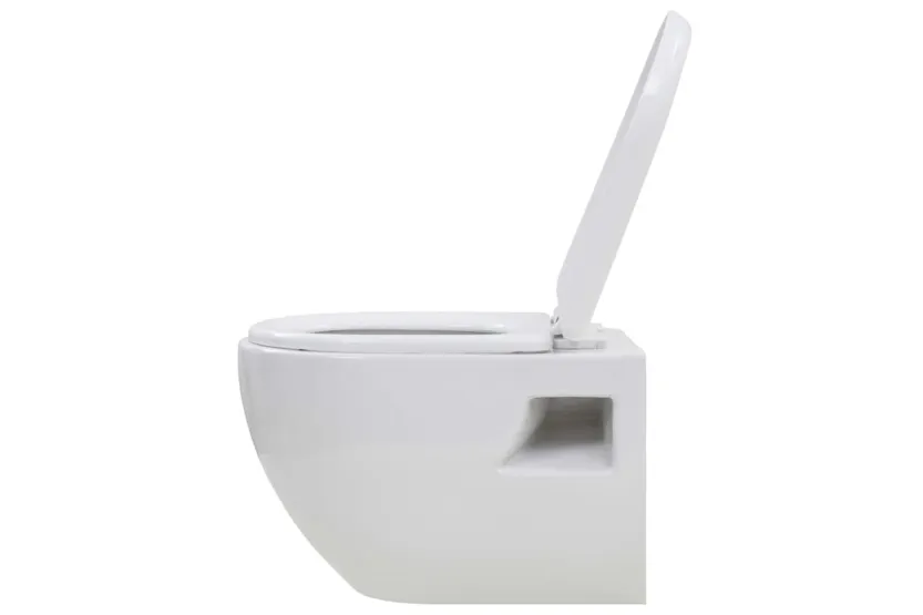 vidaXL 3082092 Wall-hung Toilet With Concealed High Cistern Ceramic vidaXL 3082092 Wall-hung Toilet With Concealed High Cistern Ceramic