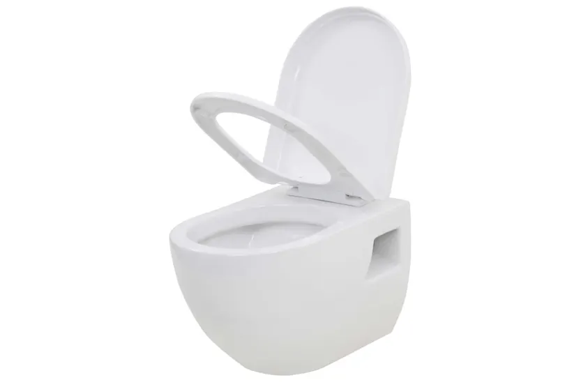 vidaXL 3082092 Wall-hung Toilet With Concealed High Cistern Ceramic vidaXL 3082092 Wall-hung Toilet With Concealed High Cistern Ceramic