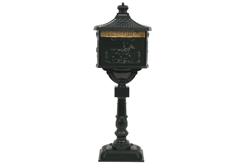 vidaXL 43893 Pedestal Letterbox Aluminium Vintage Style Rustproof Green vidaXL 43893 Pedestal Letterbox Aluminium Vintage Style Rustproof Green